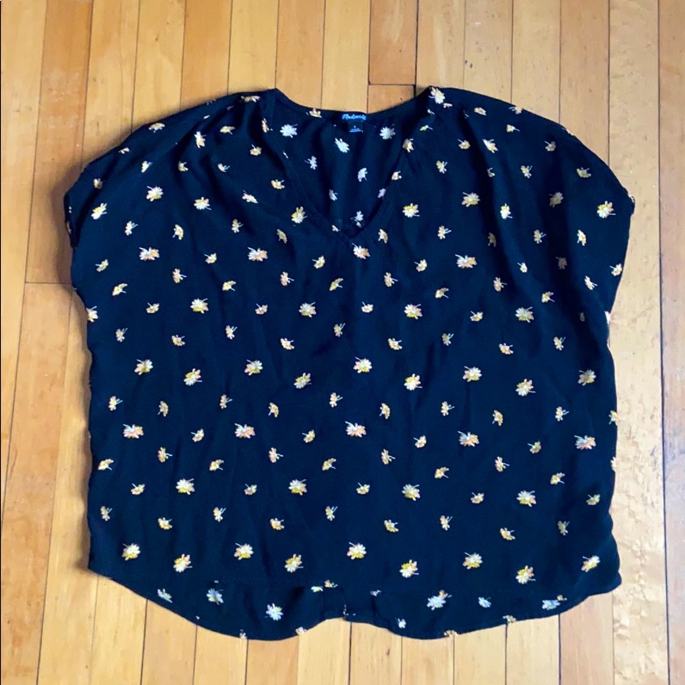 Madewell Button-Back Top, daisy Print
